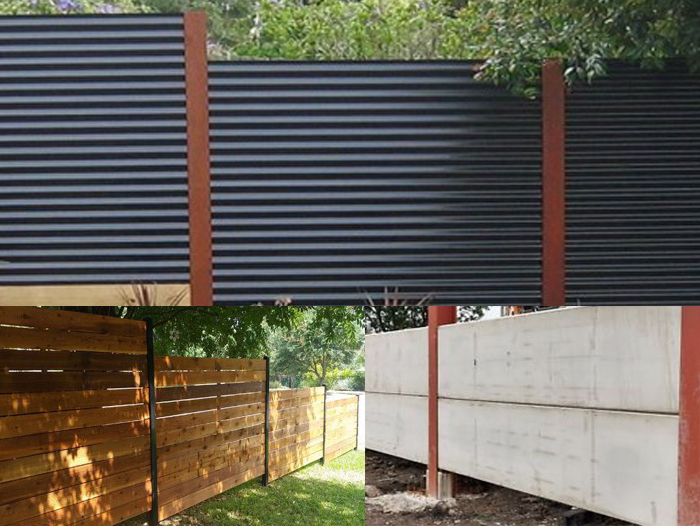 Hoardings, screens, fencing and bunker wall supports