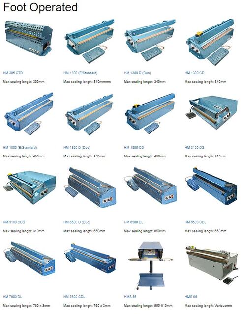 Hulme Martin Foot Operated Heat Sealers